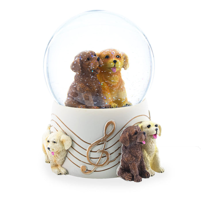 BestPysanky Dogs Party Musical Water Snow Globe