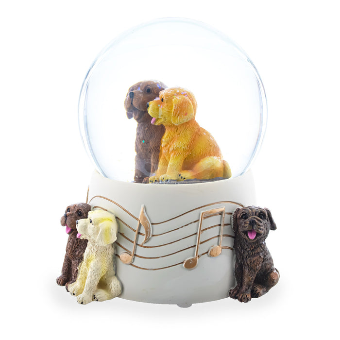 BestPysanky Dogs Party Musical Water Snow Globe