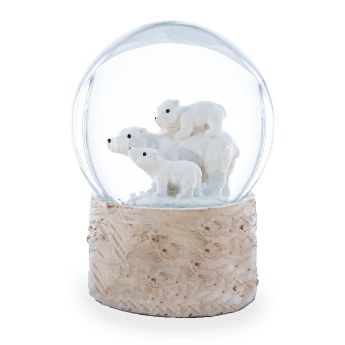 BestPysanky Polar Bears Mini Water Snow Globe