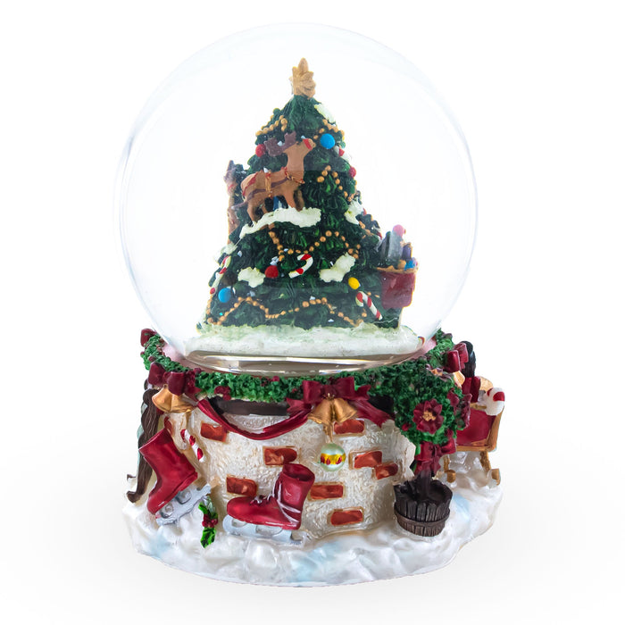 BestPysanky Santa's, Snowman and Canine Companions Musical Water Snow Globe