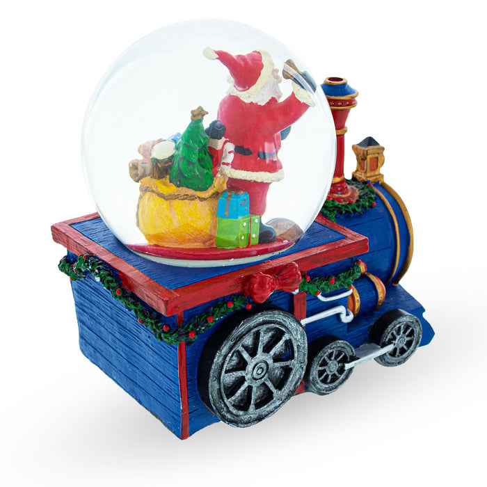 BestPysanky Santa's Train of Gifts Musical Water Snow Globe