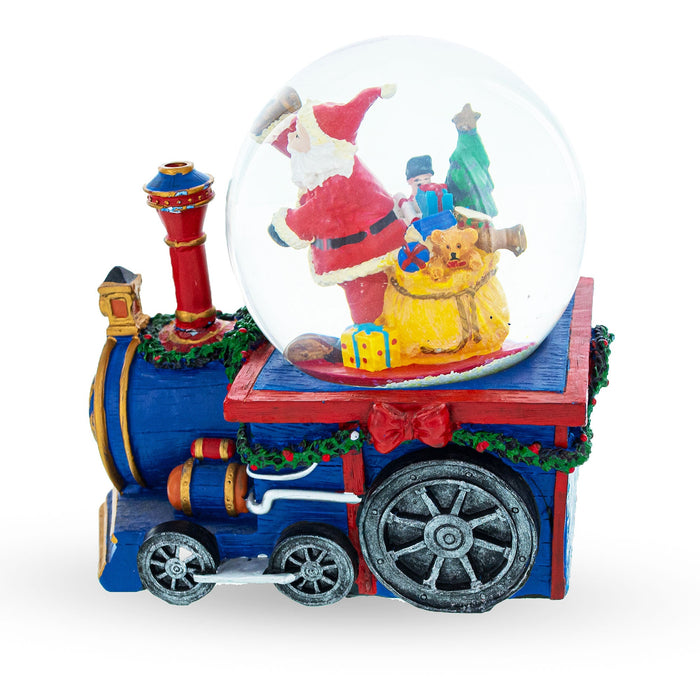 BestPysanky Santa's Train of Gifts Musical Water Snow Globe