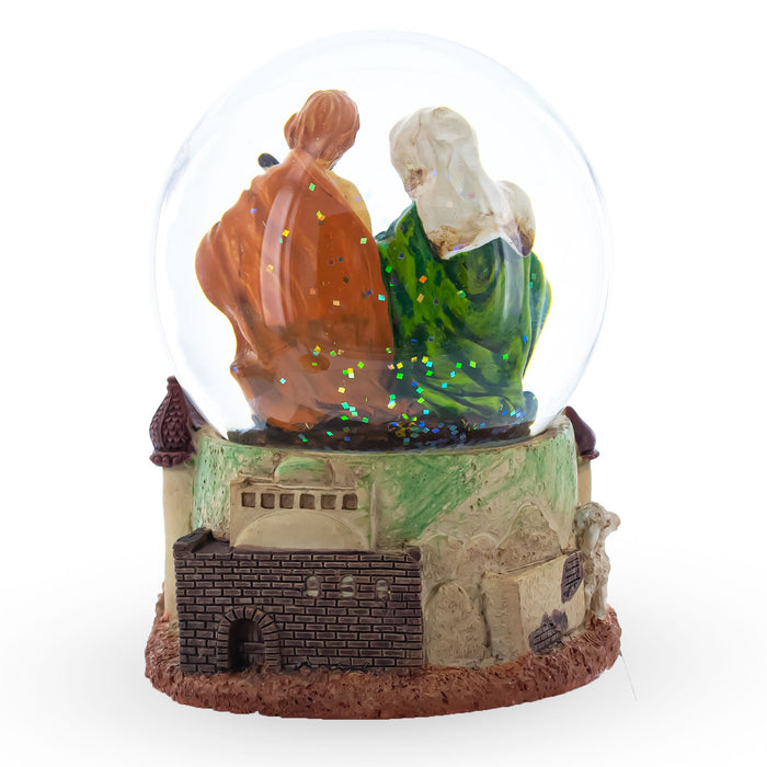 BestPysanky Nativity Scene and Divine Guardian Angel Musical Water Snow Globe