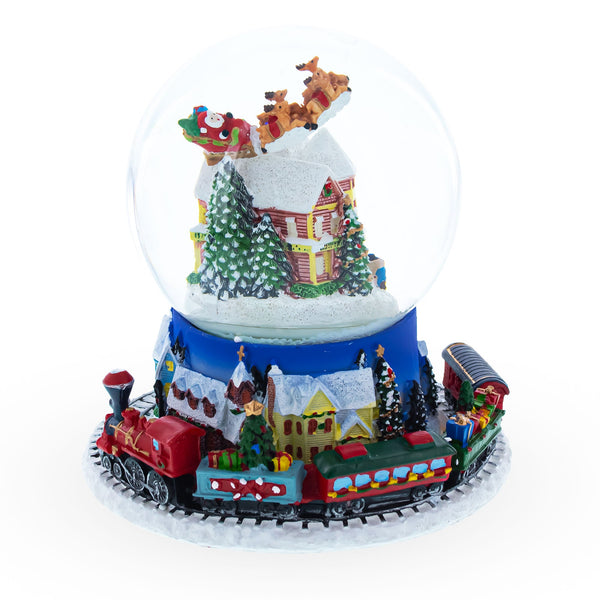 BestPysanky Moving Train Base Musical Christmas Water Snow Globe