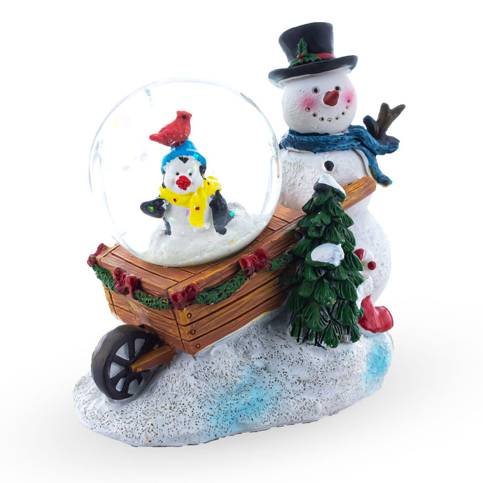 BestPysanky Snowman, Penguin and Cardinal Mini Water Snow Globe