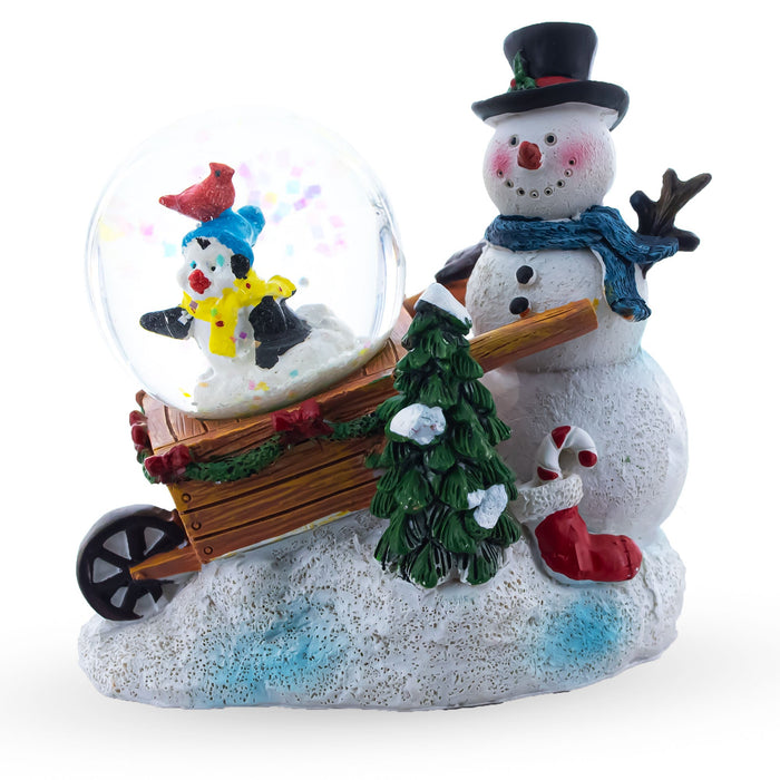 BestPysanky Snowman, Penguin and Cardinal Mini Water Snow Globe