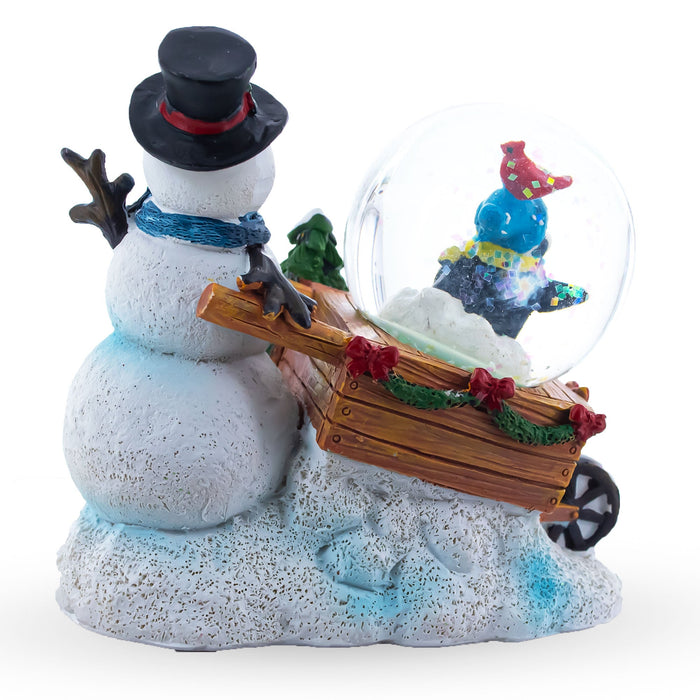 BestPysanky Snowman, Penguin and Cardinal Mini Water Snow Globe