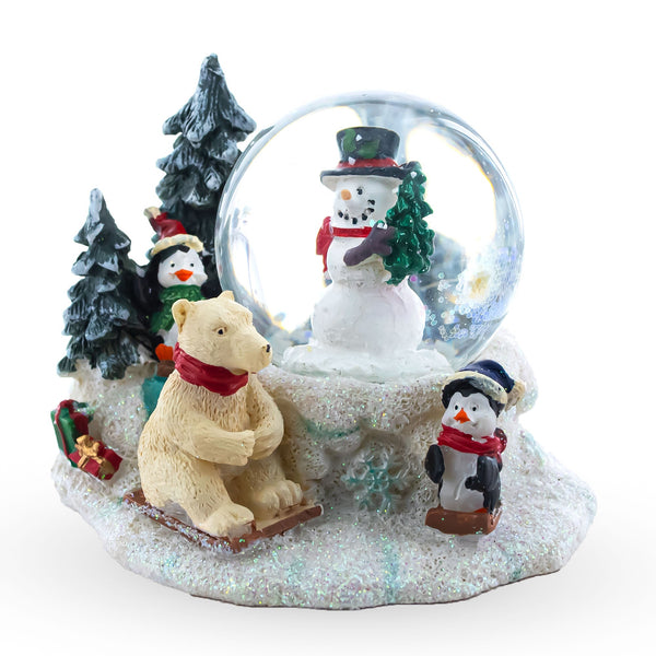 BestPysanky Snowman, Polar Bear and Penguins Mini Water Snow Globe