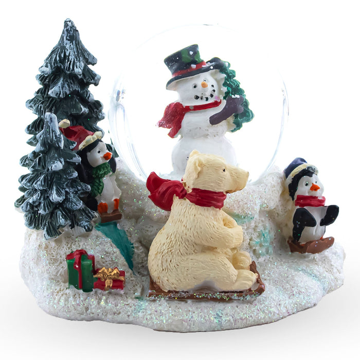 BestPysanky Snowman, Polar Bear and Penguins Mini Water Snow Globe