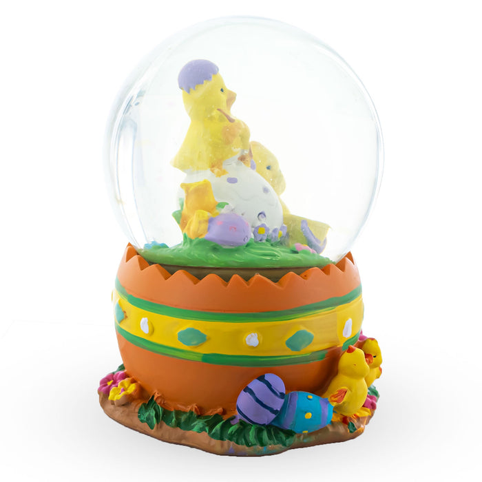 BestPysanky Easter Egg Delight: Mini Water Snow Globe with Chicks Decorating