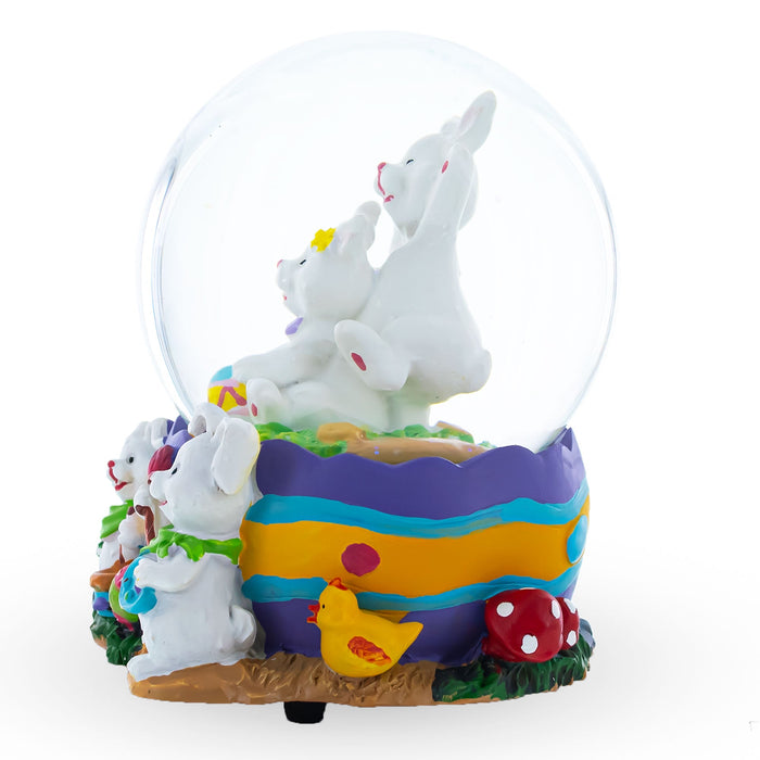 BestPysanky Bunnies Decorating Easter Eggs Musical Water Snow Globe