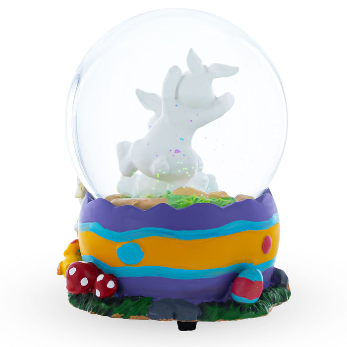 BestPysanky Bunnies Decorating Easter Eggs Musical Water Snow Globe