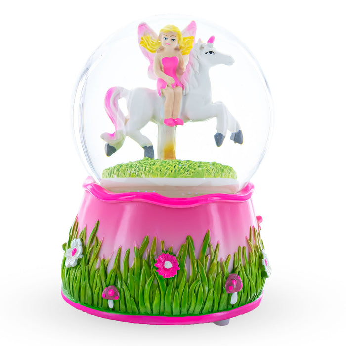 BestPysanky Unicorn Carousel with Fairy Musical Water Snow Globe