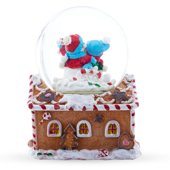 BestPysanky Gingerbread Cottage Snowmen Romance Musical Water Snow Globe