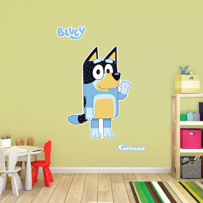 Fathead Bluey: Bandit RealBig - Officially Licensed BBC Removable Adhesive Decal
