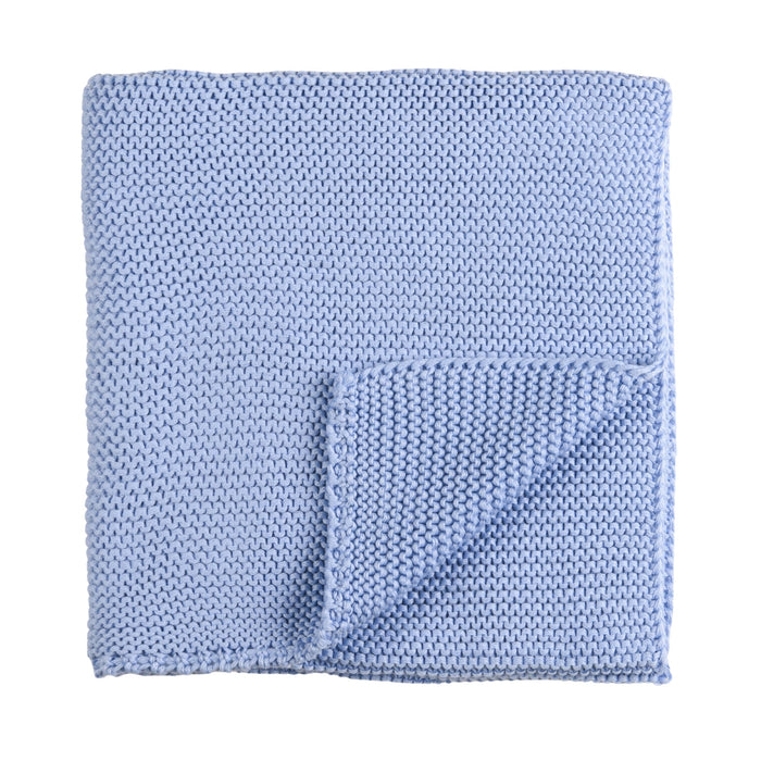 Bebe Sweeny PETIT SWEENY | Boys Blue Knitted Blanket (90cm)  | Made in France