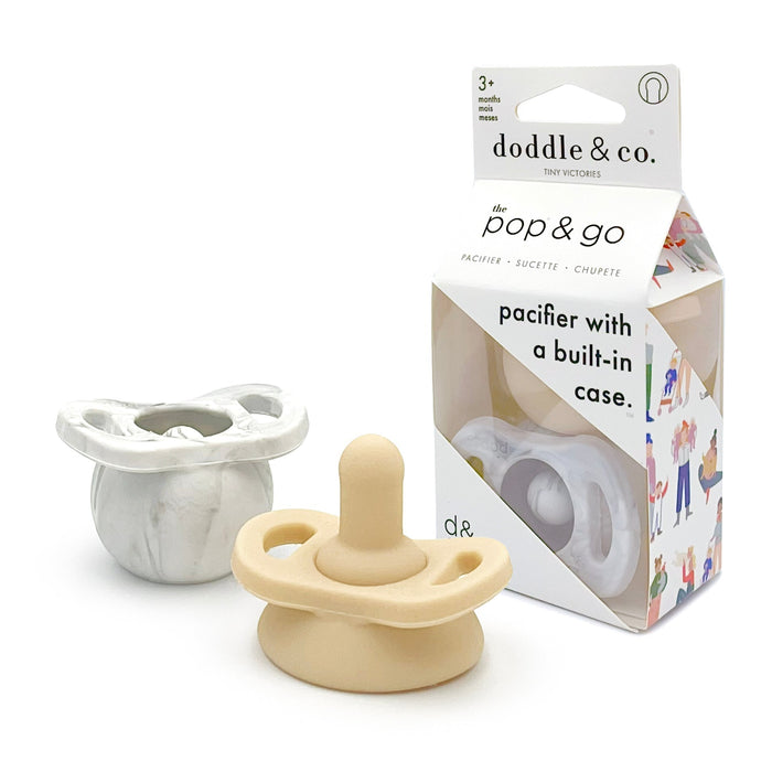 Doddle & Co® Pop & Go Pacifiers - Blush/Lilac