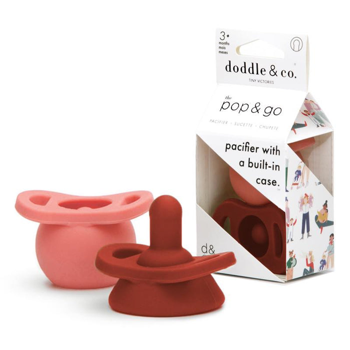 Doddle & Co® Pop & Go Pacifiers - Blush/Smash Cake