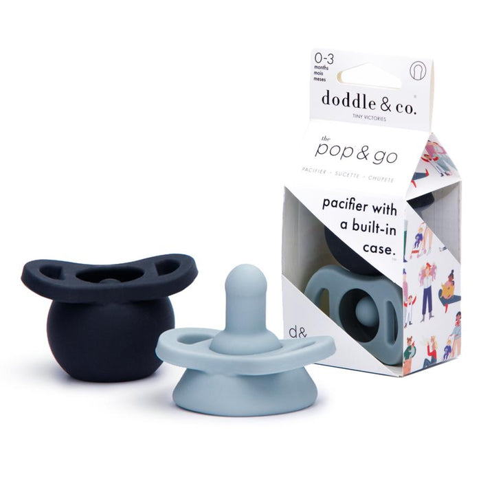 Doddle & Co® Pop & Go Pacifiers - Cloud 9/Coal