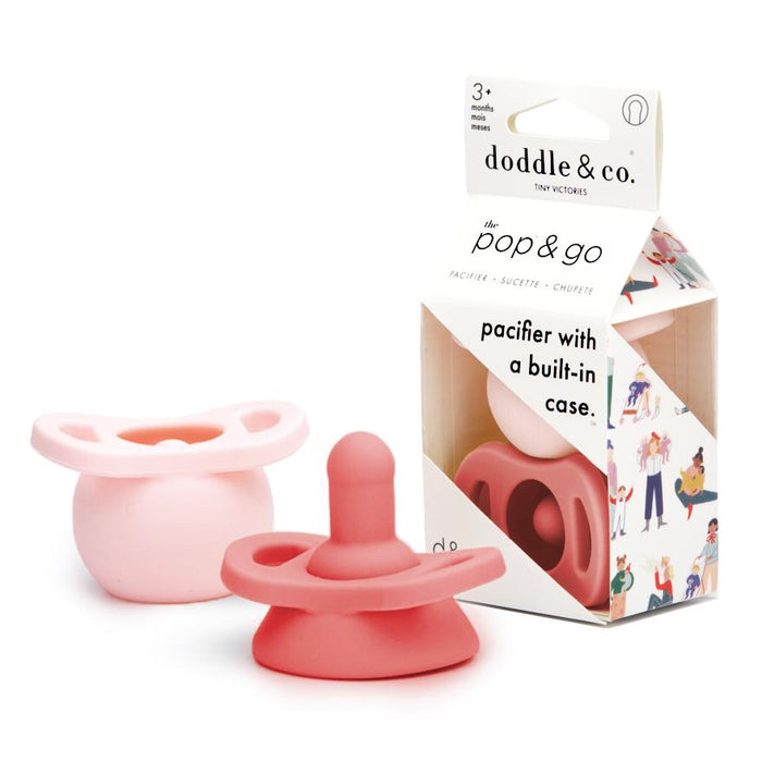 Doddle & Co® Pop & Go Pacifiers - Cream/Coal