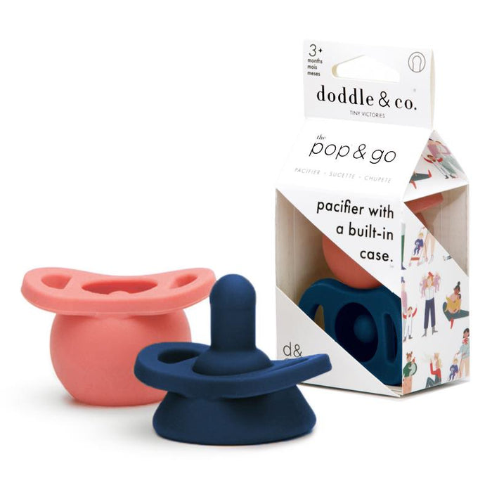 Doddle & Co® Pop & Go Pacifiers - Cream/Coal