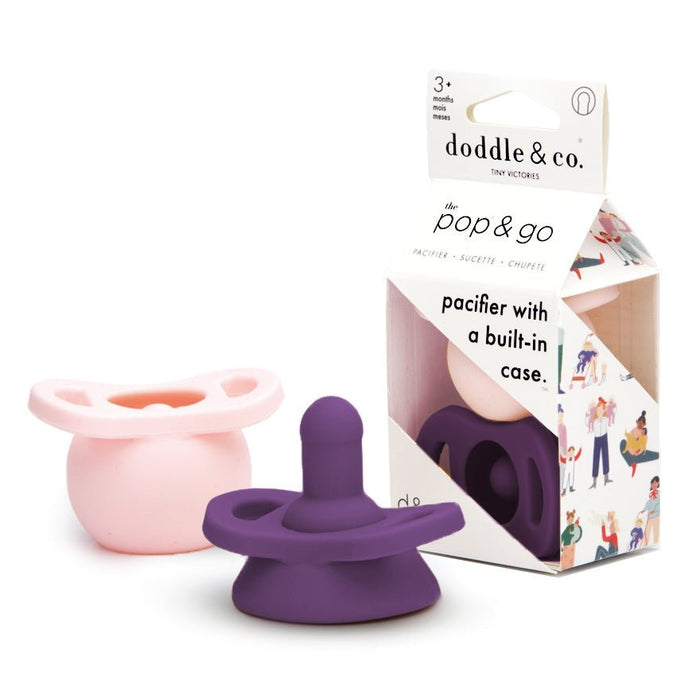 Doddle & Co® Pop & Go Pacifiers - Cream/Coal