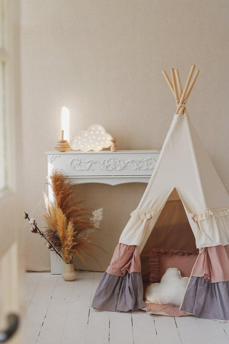 Moi Mili “Powder Frills” Teepee Tent with Frills