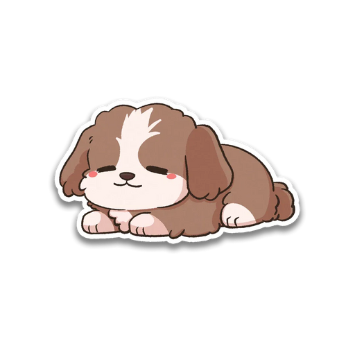 Stick With Finn Sleepy Shih Tzu Sticker