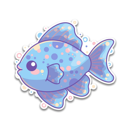 Stick With Finn Tropical Fish Sticker