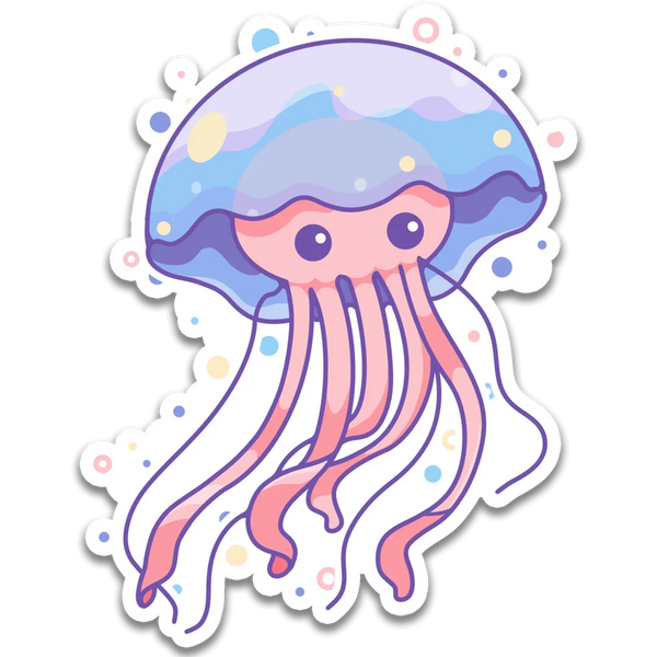 Stick With Finn Jellyfish Sticker