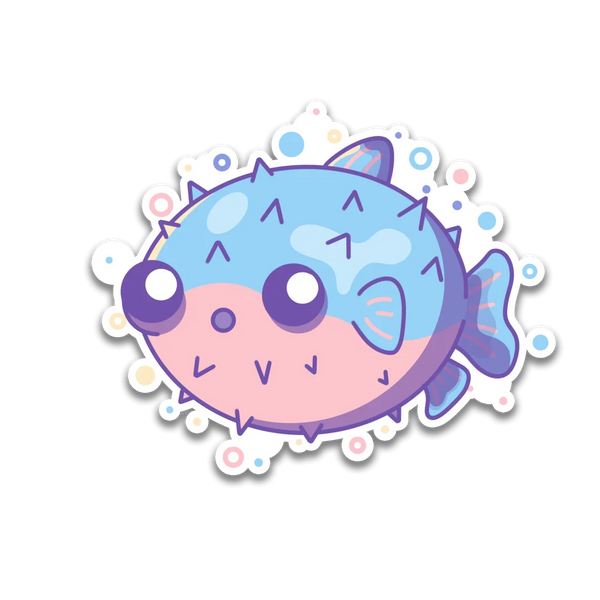 Stick With Finn Pufferfish Sticker