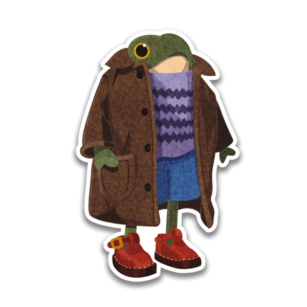 Stick With Finn Well Dressed Frog Sticker