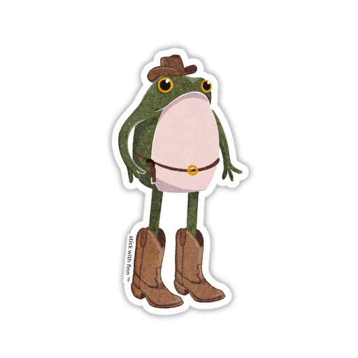 Stick With Finn Cowboy Frogson Frog Sticker