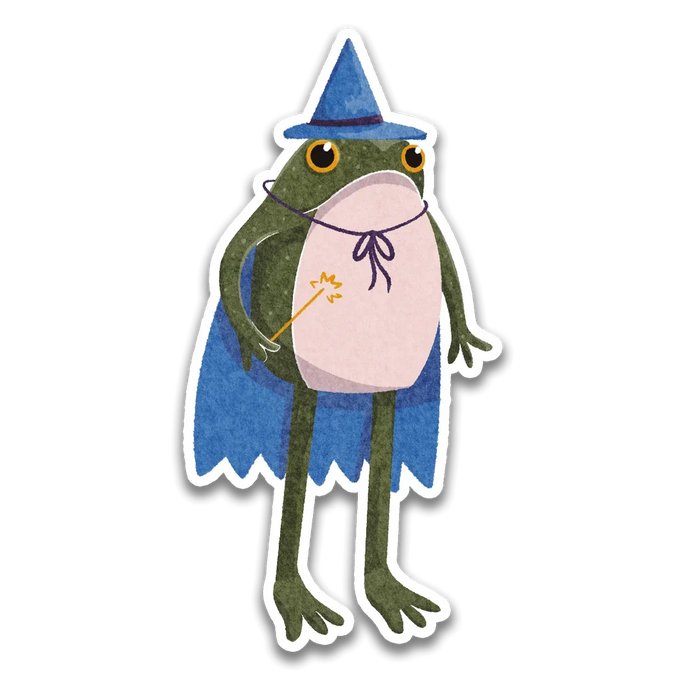 Stick With Finn Wizard Frogson Frog Sticker