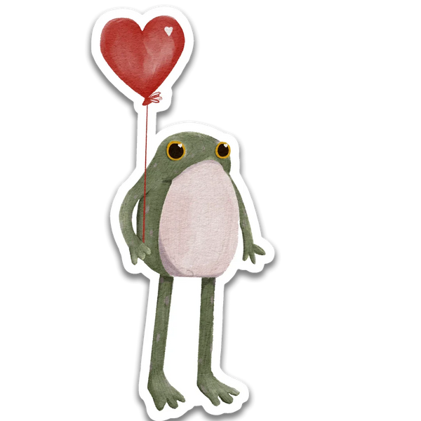 Stick With Finn Hopeful Valentine Frog Sticker