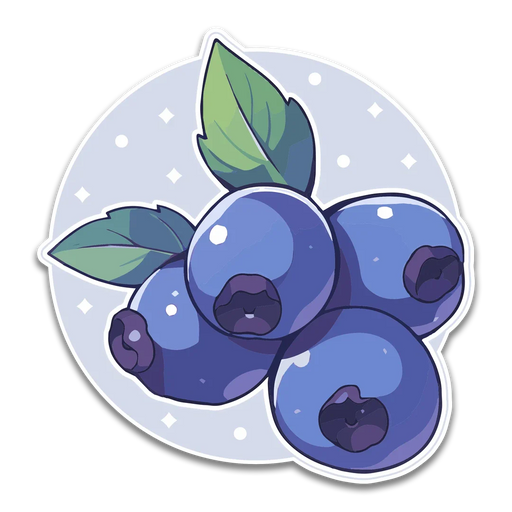 Stick With Finn Blueberries Sticker