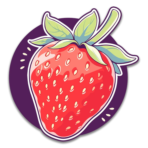 Stick With Finn Delicious Red Strawberry Sticker