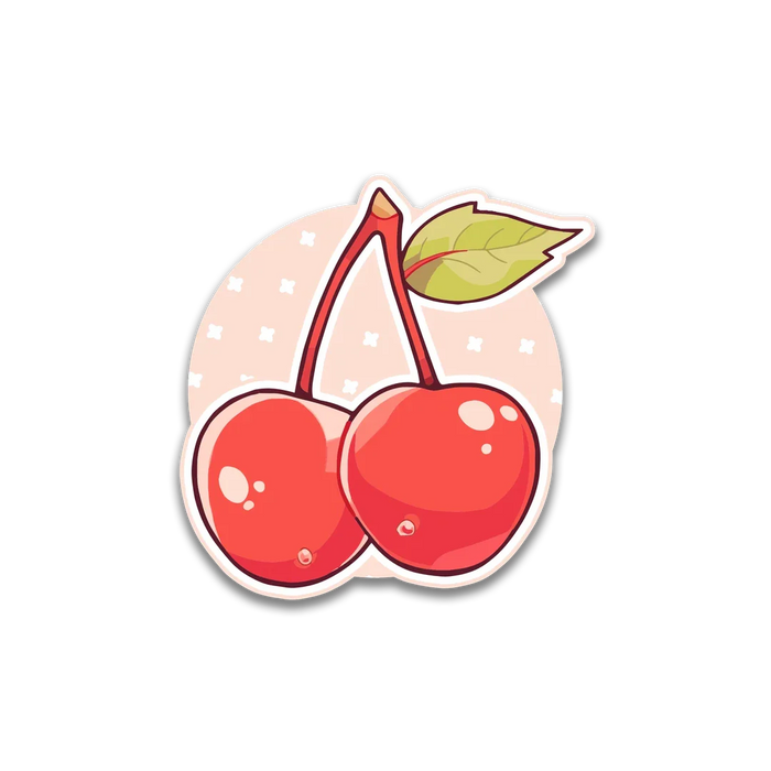 Stick With Finn Red Cherries Sticker