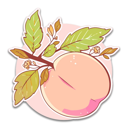 Stick With Finn Peach Sticker