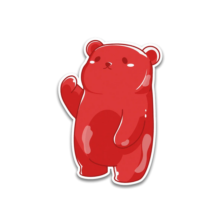 Stick With Finn Red Gummy Bear Sticker