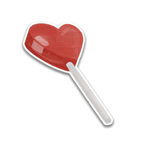 Stick With Finn Valentine's Lollipop Sticker