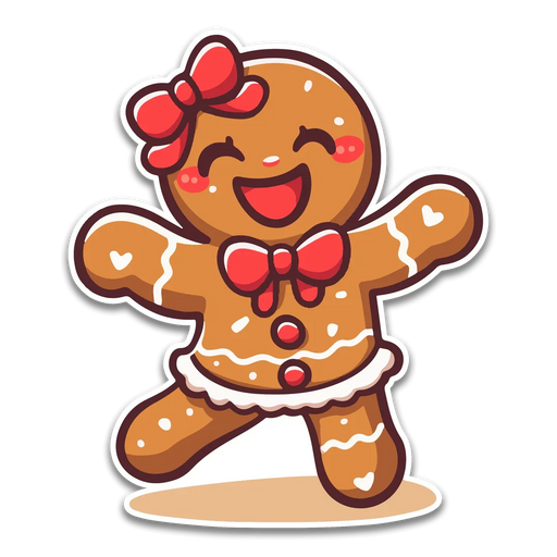 Stick With Finn Gingerbread Woman Sticker