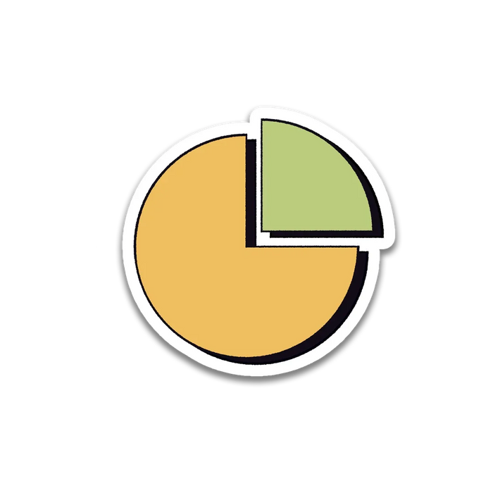 Stick With Finn Pie Chart Sticker