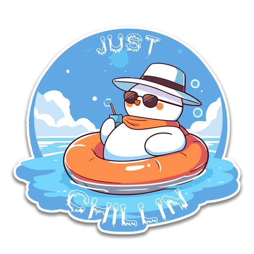 Stick With Finn "Just Chillin" Snowman Sticker
