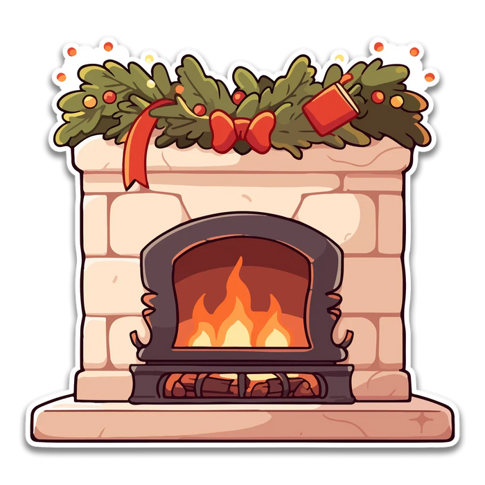 Stick With Finn Fireplace Sticker