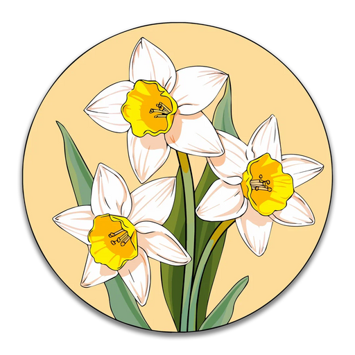 Stick With Finn Daffodil Bunch Sticker