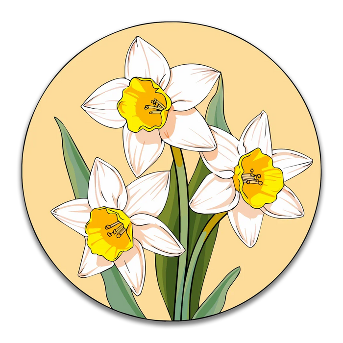 Stick With Finn Daffodil Bunch Sticker