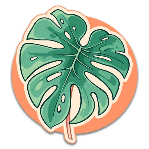 Stick With Finn Monstera Sticker