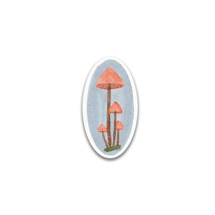 Stick With Finn Red Mushrooms Sticker