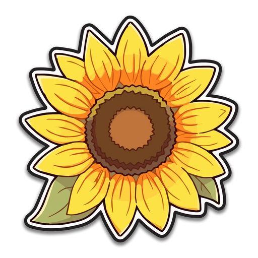 Stick With Finn Golden Sunflower Sticker